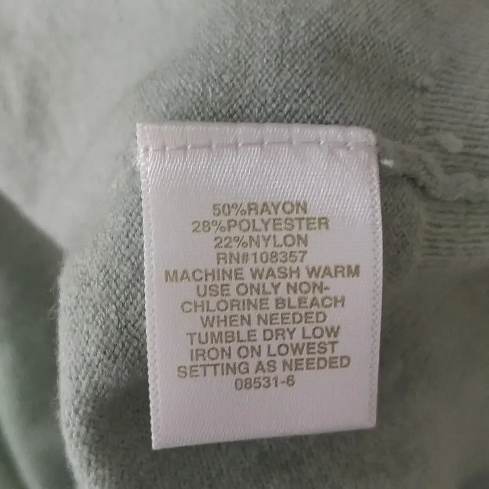 Ryegrass Sweater with Back Keyhole Green Size XXL